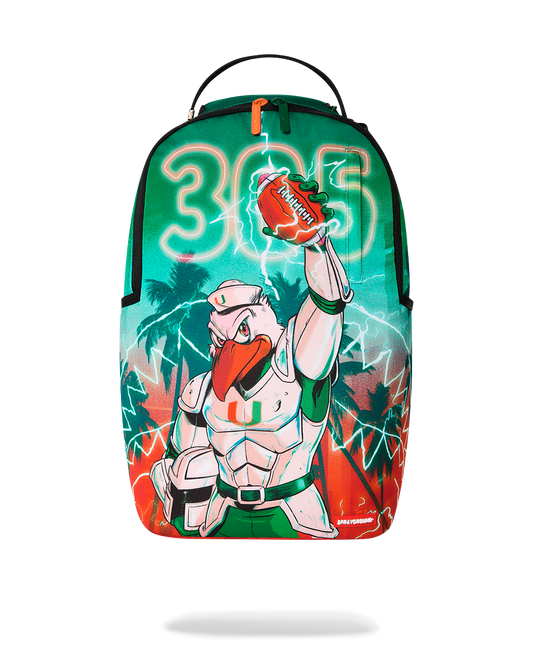 SPRAYGROUND® BACKPACK UNIVERSITY OF MIAMI HURRICANES - TOUCHDOWN THUNDER
