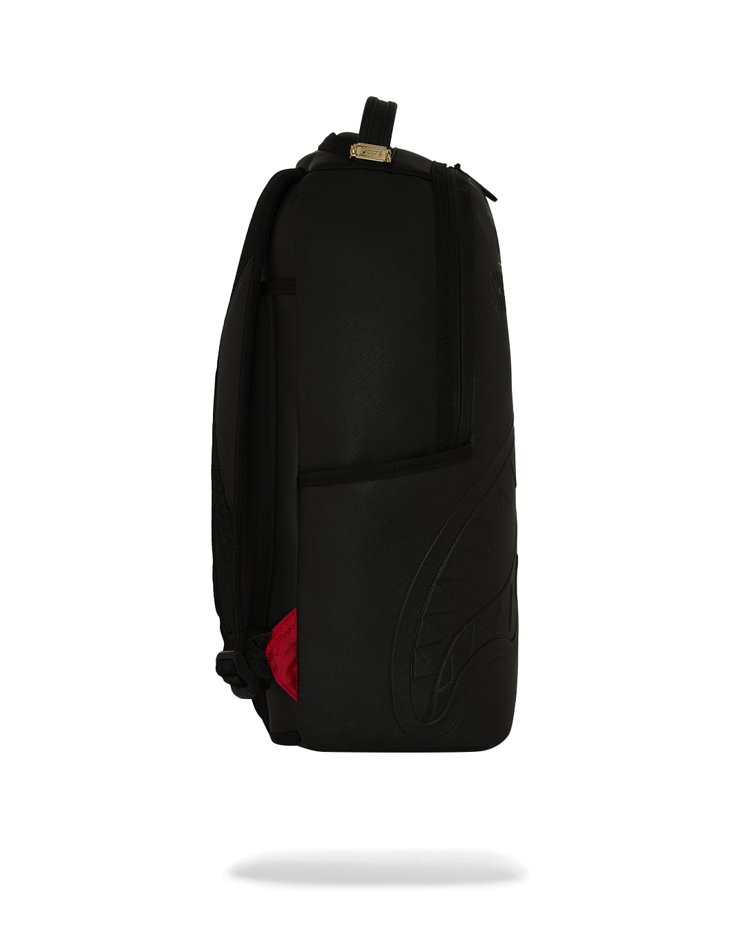 SPRAYGROUNDÂ® BACKPACK SHARK CENTRAL EMBOSSED BLACK NYLON BACKPACK