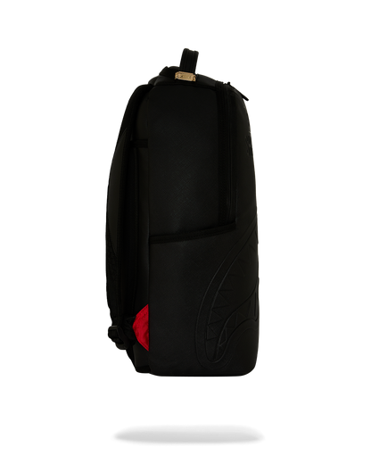 SPRAYGROUNDÂ® BACKPACK SHARK CENTRAL EMBOSSED BLACK NYLON BACKPACK