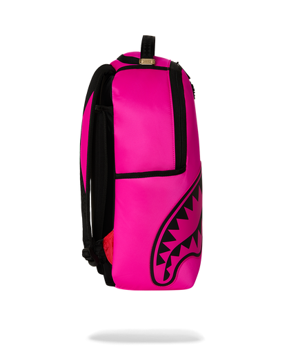SPRAYGROUND® BACKPACK SHARK CENTRAL WHITE STENCIL SHARK PINK NYLON BACKPACK