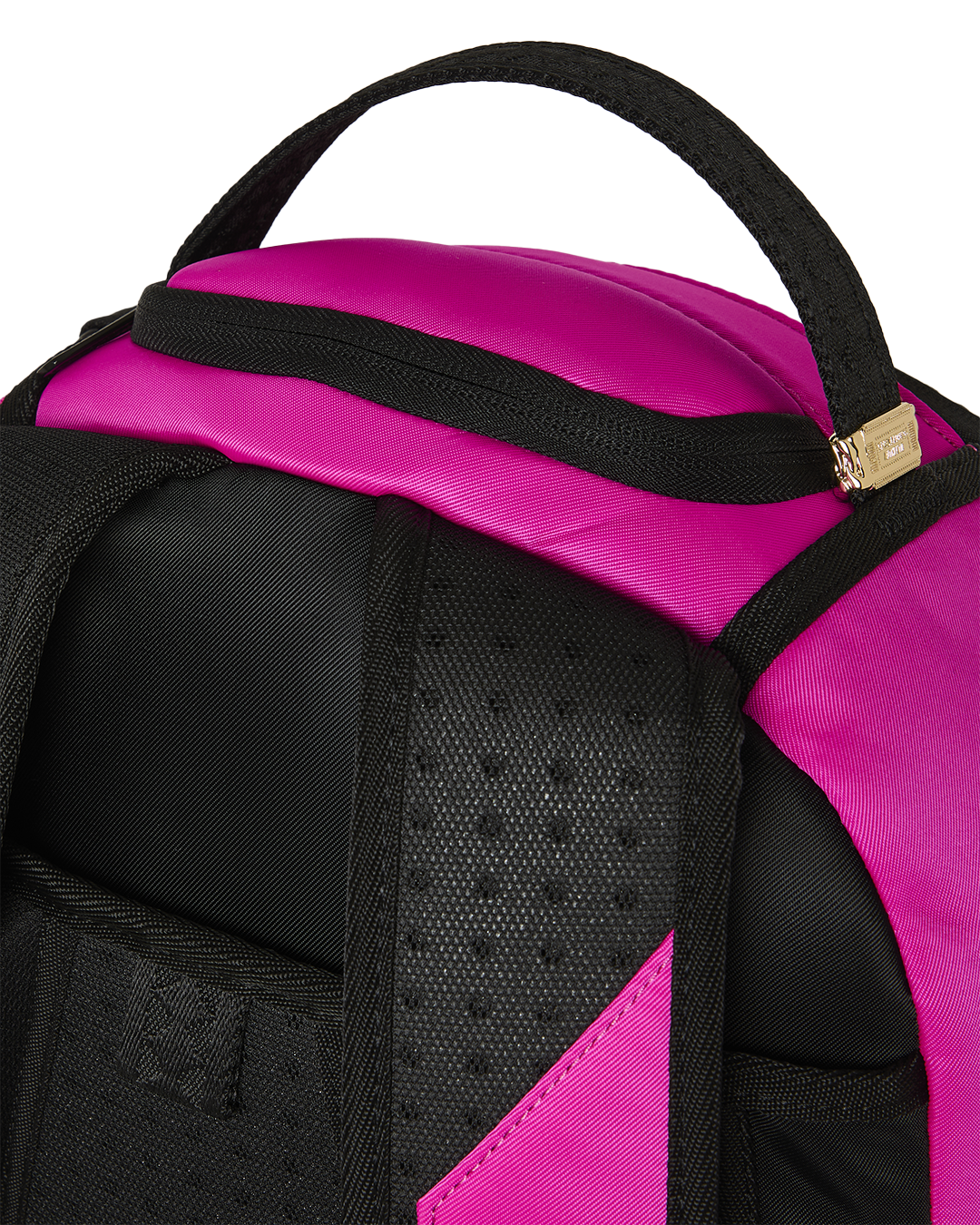 SPRAYGROUND® BACKPACK SHARK CENTRAL WHITE STENCIL SHARK PINK NYLON BACKPACK