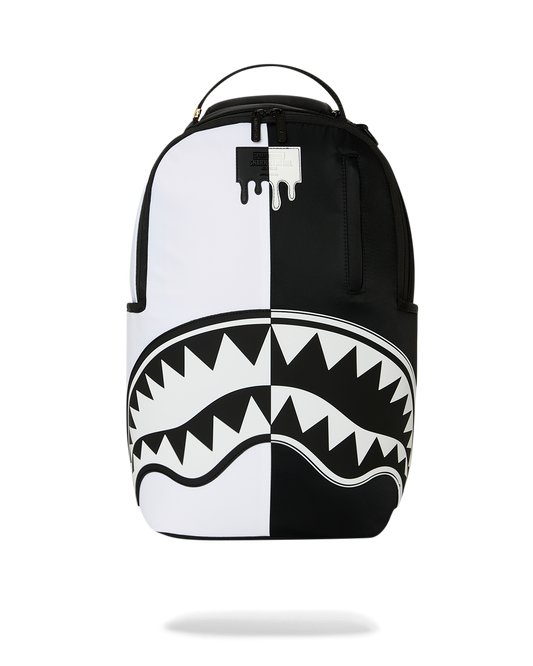SPRAYGROUND® BACKPACK SHARK CENTRAL BLACK AND WHITE STENCIL BACKPACK