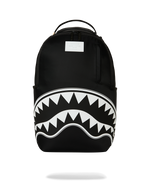 SPRAYGROUND® BACKPACK SHARK CENTRAL WHITE STENCIL SHARK BLACK NYLON BACKPACK
