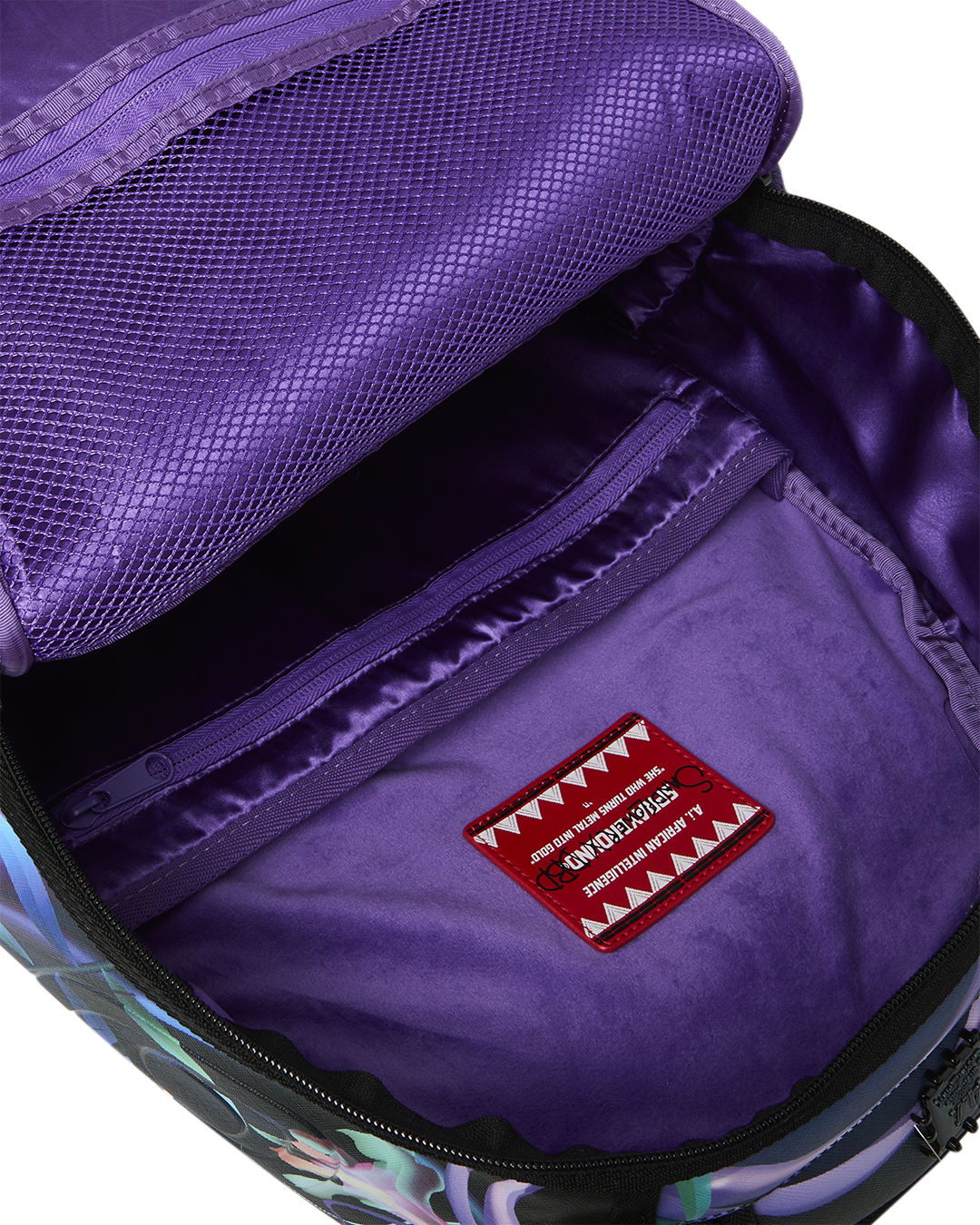 SPRAYGROUND® BACKPACK A.I. AFRICAN INTELLIGENCE INDIGO DUSK BACKPACK - SANDFLOWER COLLAB