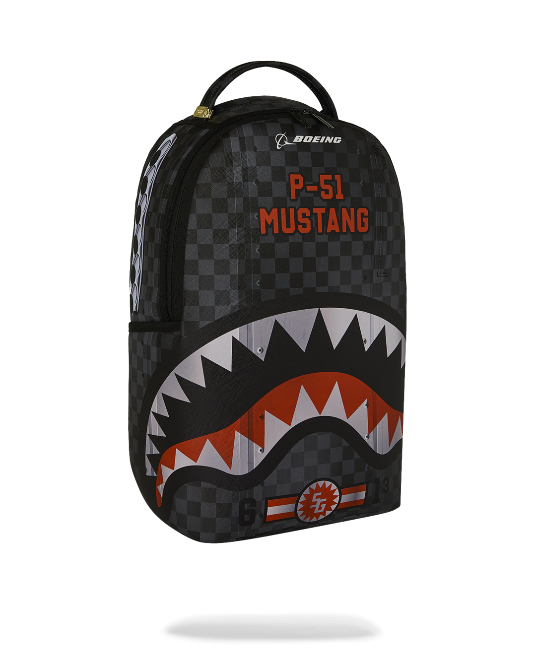 SPRAYGROUNDÂ® BACKPACK BOEING P-51 MUSTANG SHARKMOUTH BACKPACK