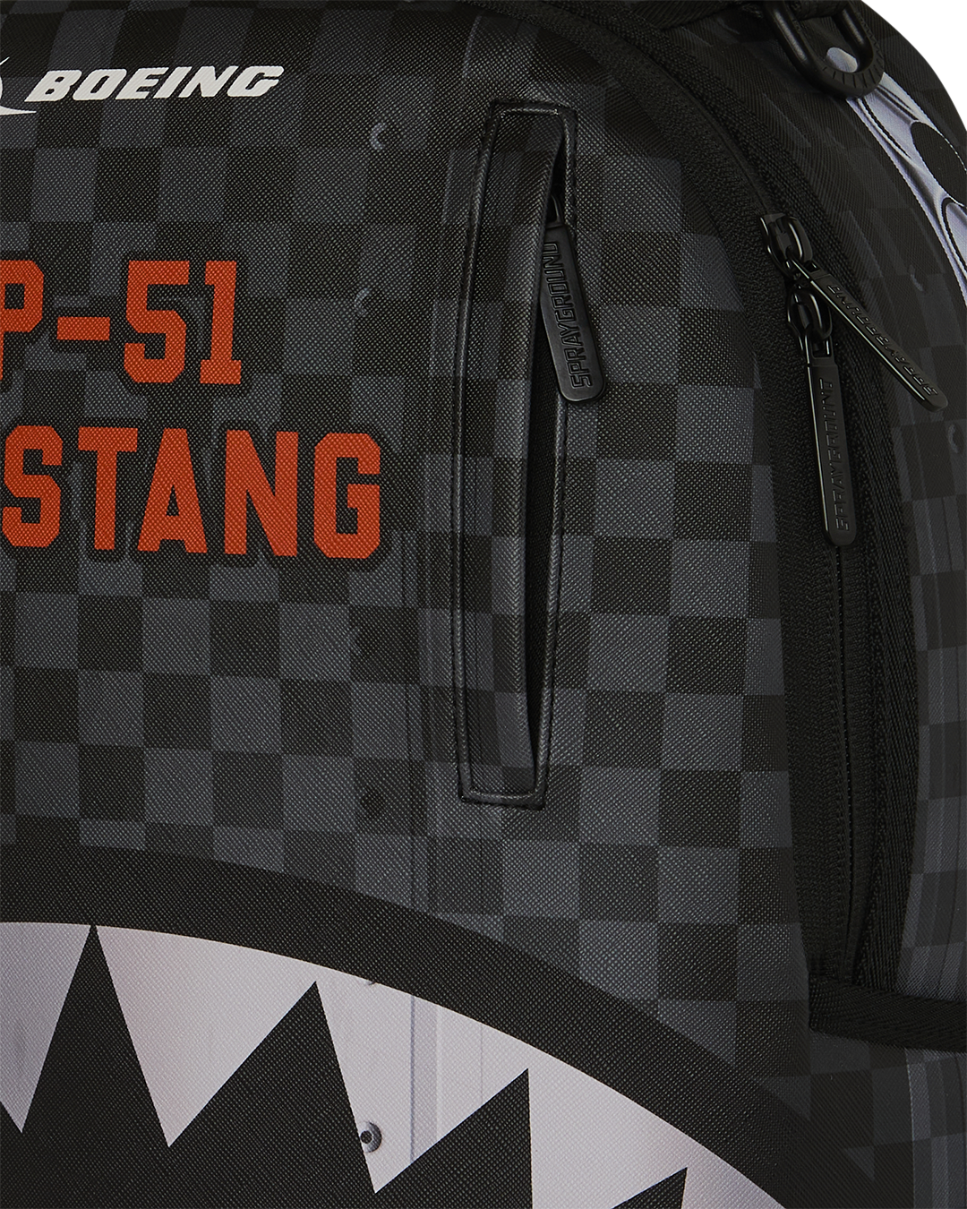 SPRAYGROUNDÂ® BACKPACK BOEING P-51 MUSTANG SHARKMOUTH BACKPACK