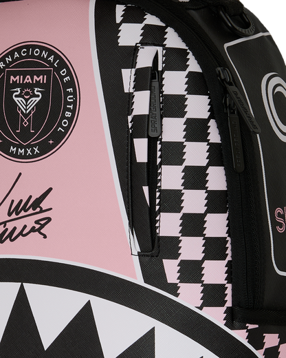 SPRAYGROUND® BACKPACK MLS COLLAB - INTERMIAMI LUIS SUAREZ PINK STRIPE BACKPACK