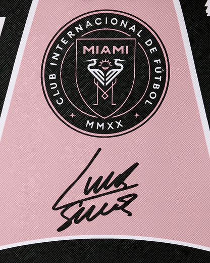 SPRAYGROUND® BACKPACK MLS COLLAB - INTERMIAMI LUIS SUAREZ PINK STRIPE BACKPACK