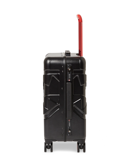 SPRAYGROUND® LUGGAGE MOLDED SHARKITECTURE BLACK HARDSHELL CARRY-ON LUGGAGE