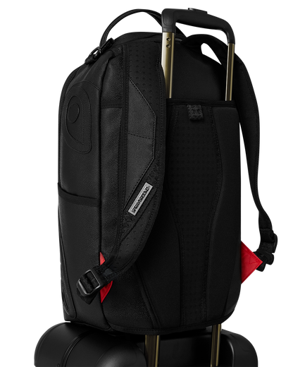 SPRAYGROUND® LUGGAGE REALITY CHECK SHARKNAUTICS HARDSHELL CARRY-ON JETBLACK LUGGAGE (GUNMETAL HARDWARE)