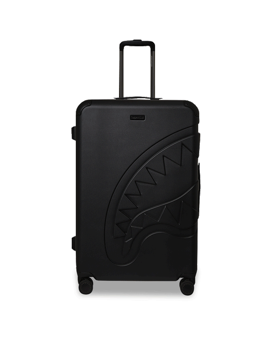 SPRAYGROUND® LUGGAGE REALITY CHECK SHARKNAUTICS HARDSHELL FULL-SIZE JETBLACK LUGGAGE (GUNMETAL HARDWARE)