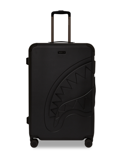 SPRAYGROUND® LUGGAGE REALITY CHECK SHARKNAUTICS HARDSHELL FULL-SIZE JETBLACK LUGGAGE (GUNMETAL HARDWARE)