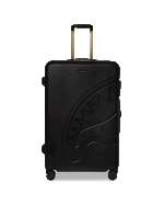 SPRAYGROUND® LUGGAGE REALITY CHECK SHARKNAUTICS HARDSHELL FULL-SIZE JETBLACK LUGGAGE (GOLD HARDWARE)