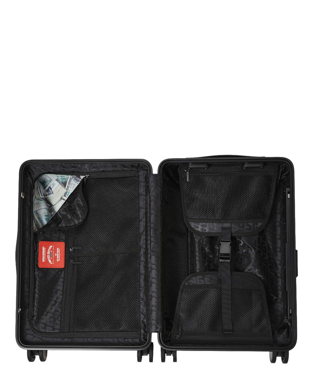 SPRAYGROUND® LUGGAGE SPRITZ BLACK CARRY-ON LUGGAGE