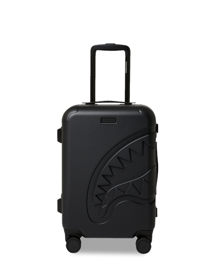 SPRAYGROUND® LUGGAGE CARGO PATCHES SHARKITECTURE CARRY-ON LUGGAGE BLACK WITH EXTRA STICKERS