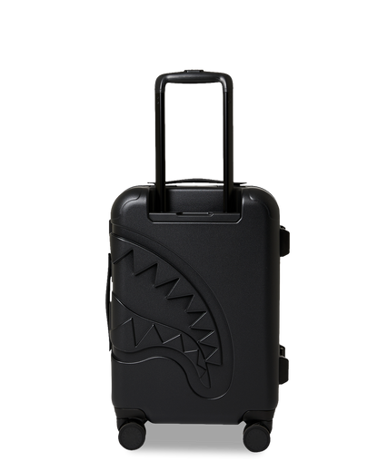 SPRAYGROUND® LUGGAGE CARGO PATCHES SHARKITECTURE CARRY-ON LUGGAGE BLACK WITH EXTRA STICKERS