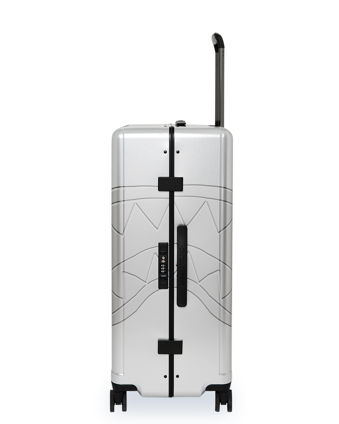 SPRAYGROUND® LUGGAGE SILVER SIDE DRIP FULL-SIZE LUGGAGE