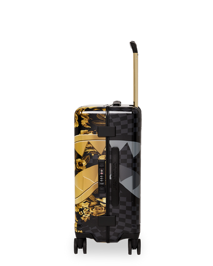 SPRAYGROUND® LUGGAGE GOLD FLORAL REMIX CARRY-ON LUGGAGE