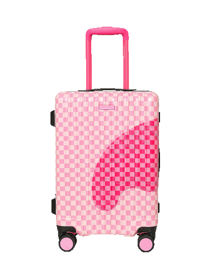 SPRAYGROUND® LUGGAGE PINK SHARKS IN PARIS PATCH CARRY-ON LUGGAGE