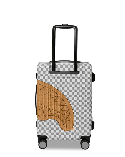 SPRAYGROUND® LUGGAGE EMBOSSED CREAM CHECK CARRY-ON LUGGAGE