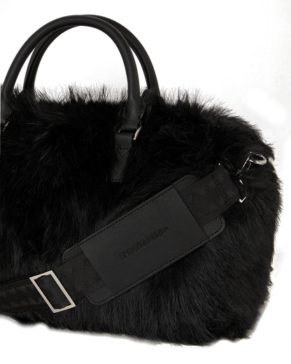 SPRAYGROUND® DUFFLE FUR CRAY BLACK MINI DUFFLE