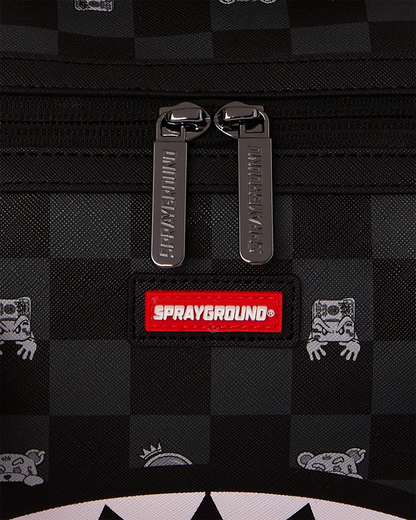 SPRAYGROUND® DUFFLE GRAY PEEKING CHARACTER CHECK MINI DUFFLE