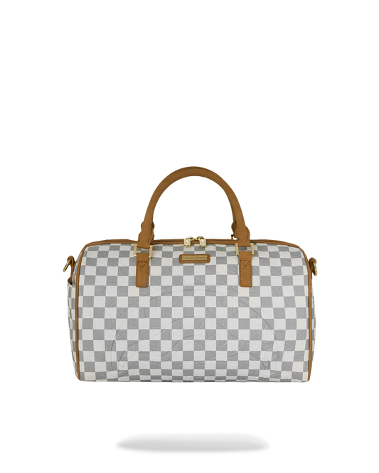 SPRAYGROUND® DUFFLE GRAFF EMBOSSED CREAM CHECK MINI DUFFLE