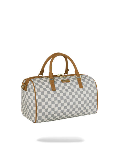 SPRAYGROUND® DUFFLE GRAFF EMBOSSED CREAM CHECK MINI DUFFLE