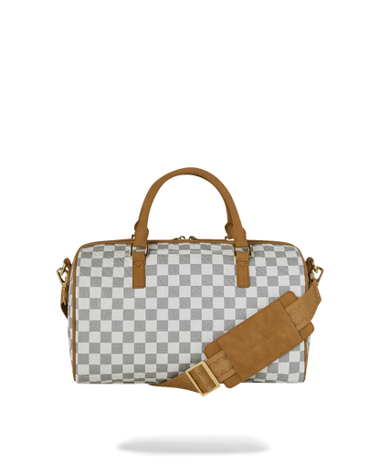 SPRAYGROUND® DUFFLE GRAFF EMBOSSED CREAM CHECK MINI DUFFLE