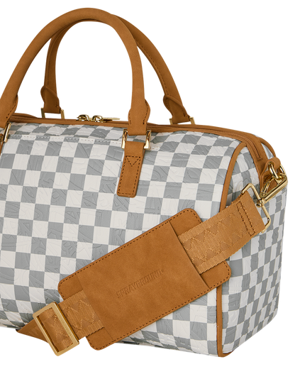 SPRAYGROUND® DUFFLE GRAFF EMBOSSED CREAM CHECK MINI DUFFLE