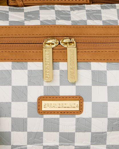 SPRAYGROUND® DUFFLE GRAFF EMBOSSED CREAM CHECK MINI DUFFLE