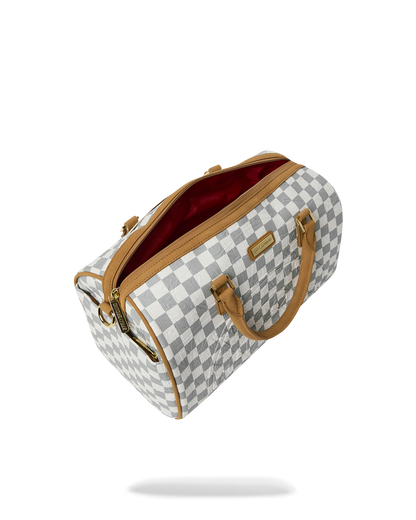 SPRAYGROUND® DUFFLE GRAFF EMBOSSED CREAM CHECK MINI DUFFLE