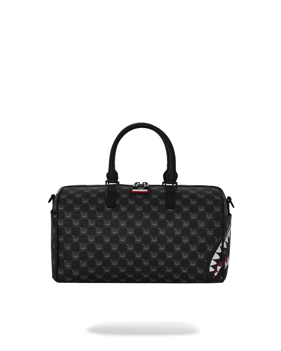 SPRAYGROUND® MINI DUFFLE SHARKS IN PARIS WTF BUBBLY BLACK CHECK MINI DUFFLE