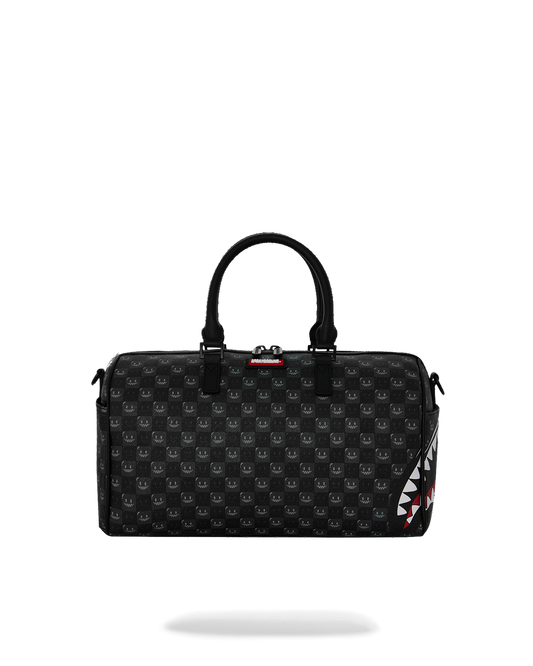 SPRAYGROUND® MINI DUFFLE SHARKS IN PARIS WTF BUBBLY BLACK CHECK MINI DUFFLE