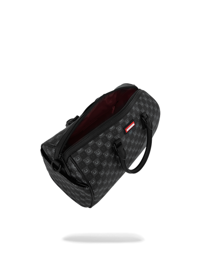 SPRAYGROUND® MINI DUFFLE SHARKS IN PARIS WTF BUBBLY BLACK CHECK MINI DUFFLE