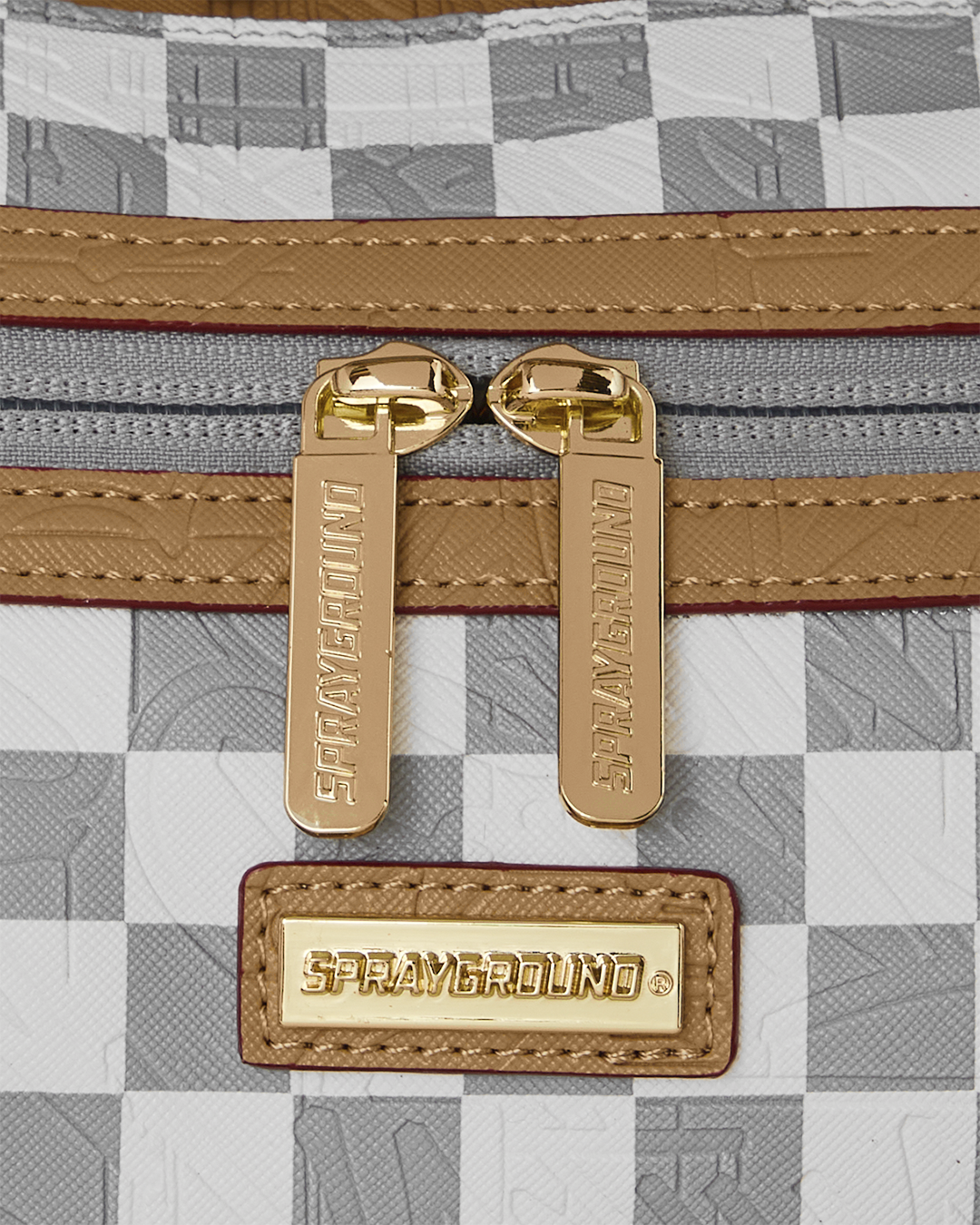 SPRAYGROUND® MINI DUFFLE EMBOSSED CREAM CHECK MINI DUFFLE