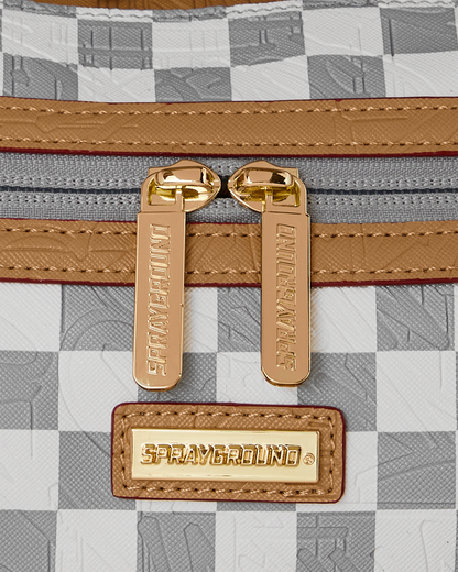 SPRAYGROUND® MINI DUFFLE EMBOSSED CREAM CHECK MINI DUFFLE