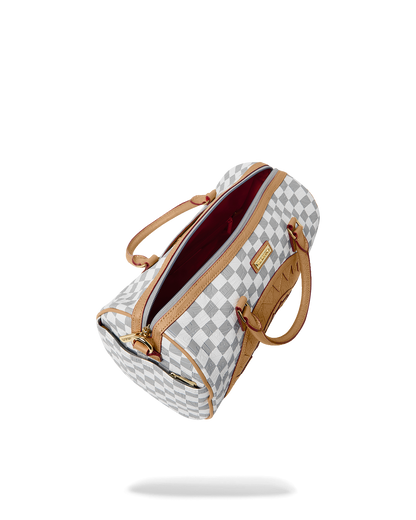 SPRAYGROUND® MINI DUFFLE EMBOSSED CREAM CHECK MINI DUFFLE