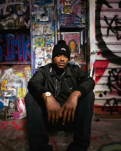 SPRAYGROUND® HAT BLACK KNIT PUFF BEANIE