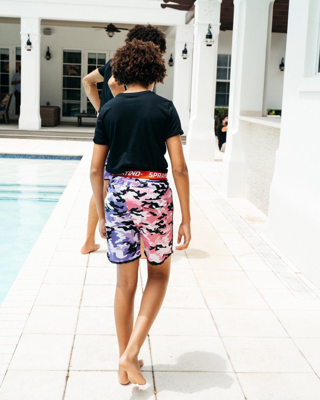 SPRAYGROUND® SWIM KIDS SPLIT CAMO SWIM TRUNKS