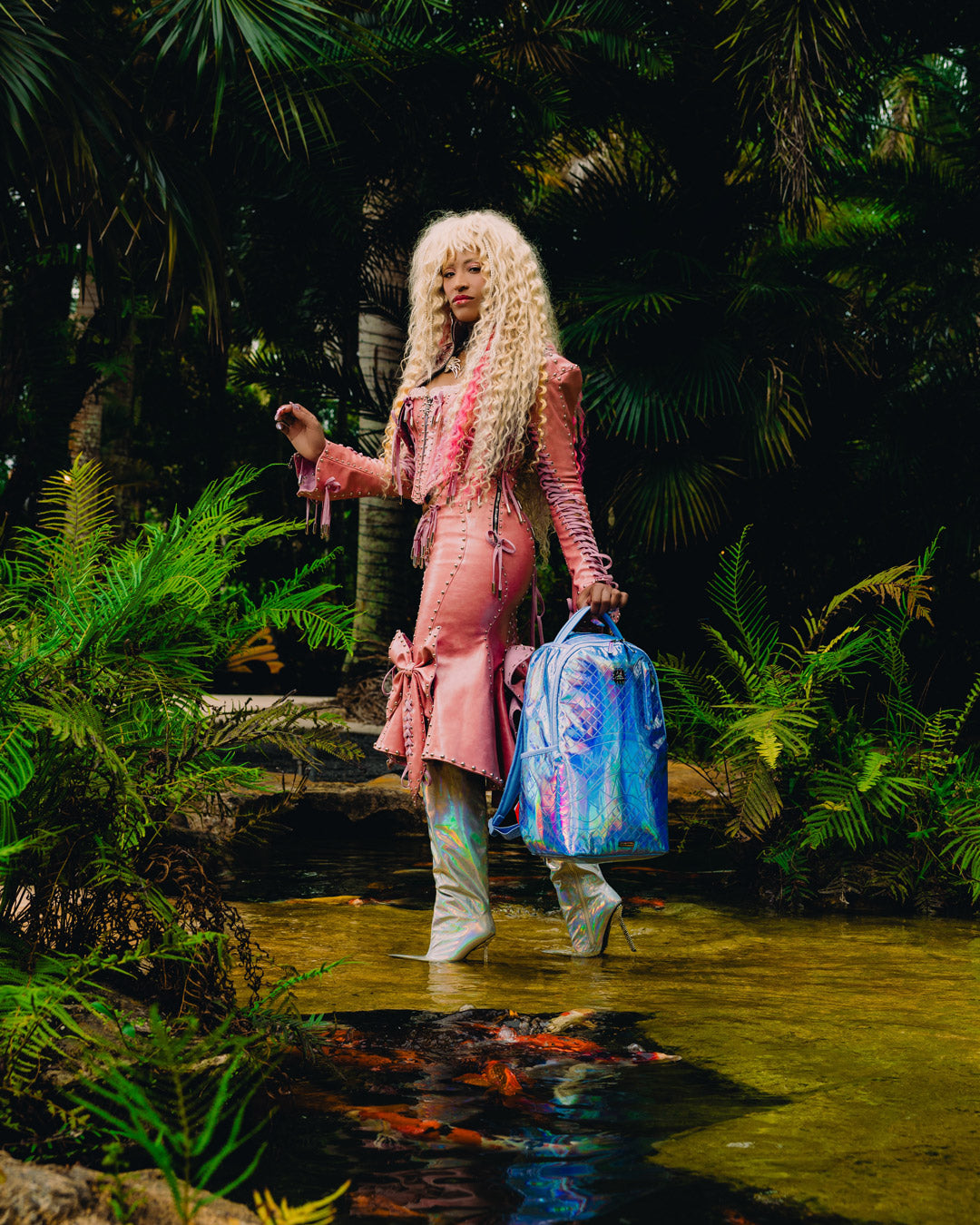 SPRAYGROUND® BACKPACK A.I. AFRICAN INTELLIGENCE THE OCEAN WITHIN BACKPACK - SANDFLOWER COLLAB