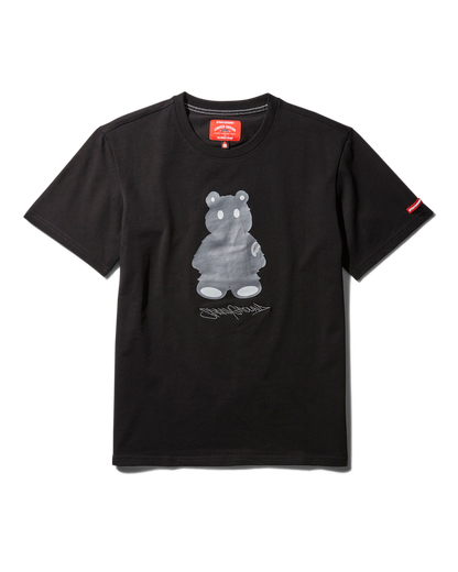 SPRAYGROUND® APPAREL SHORT SLEEVE GRAPHIC MONEY BEAR T-SHIRT (BLACK)