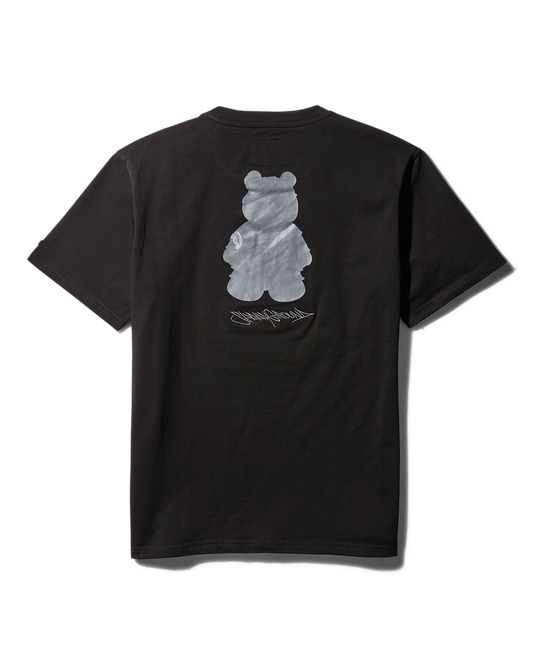 SPRAYGROUND® APPAREL SHORT SLEEVE GRAPHIC MONEY BEAR T-SHIRT (BLACK)