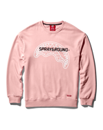 SPRAYGROUND® APPAREL SPRAYGROUND PULLOVER CREW NECK SWEATSHIRT (PINK)