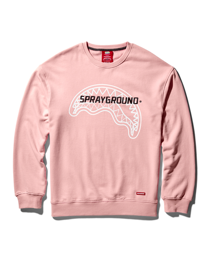 SPRAYGROUND® APPAREL SPRAYGROUND PULLOVER CREW NECK SWEATSHIRT (PINK)