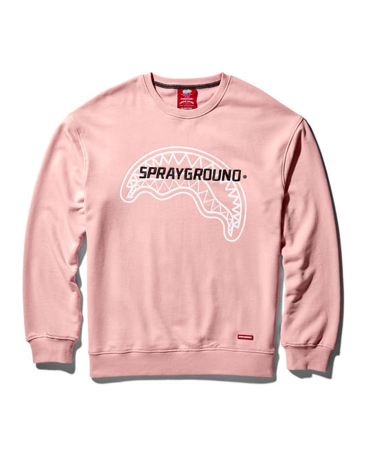 SPRAYGROUND® APPAREL SPRAYGROUND PULLOVER CREW NECK SWEATSHIRT (PINK)