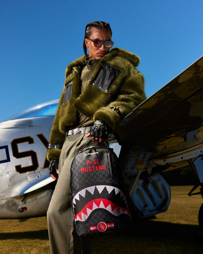 SPRAYGROUNDÂ® BACKPACK BOEING P-51 MUSTANG SHARKMOUTH BACKPACK