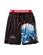 SPRAYGROUND® SWIM KIDS JAPAN WAVE SWIM TRUNKS (BLACK)