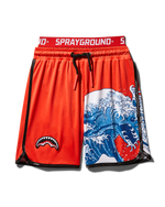 SPRAYGROUND® SWIM KIDS JAPAN WAVE SWIM TRUNKS (RED)