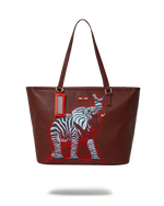 SPRAYGROUND® TOTE ZEBRA ELEPHANT RON ENGLISH COLLAB TOTE